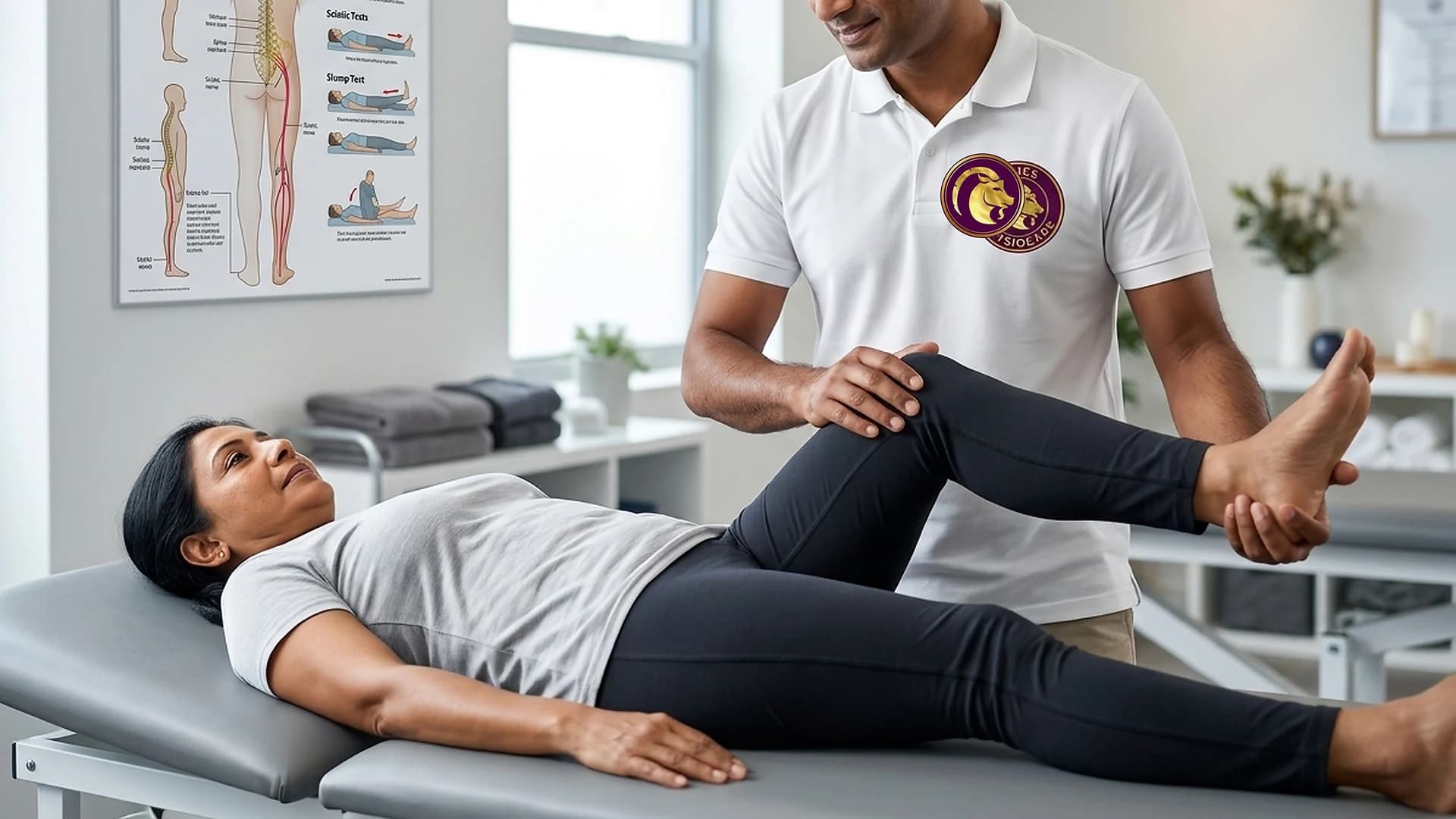 In-home lower back pain rehabilitation and clinical manual therapy administered by an Aries PhysioCare physiotherapist.