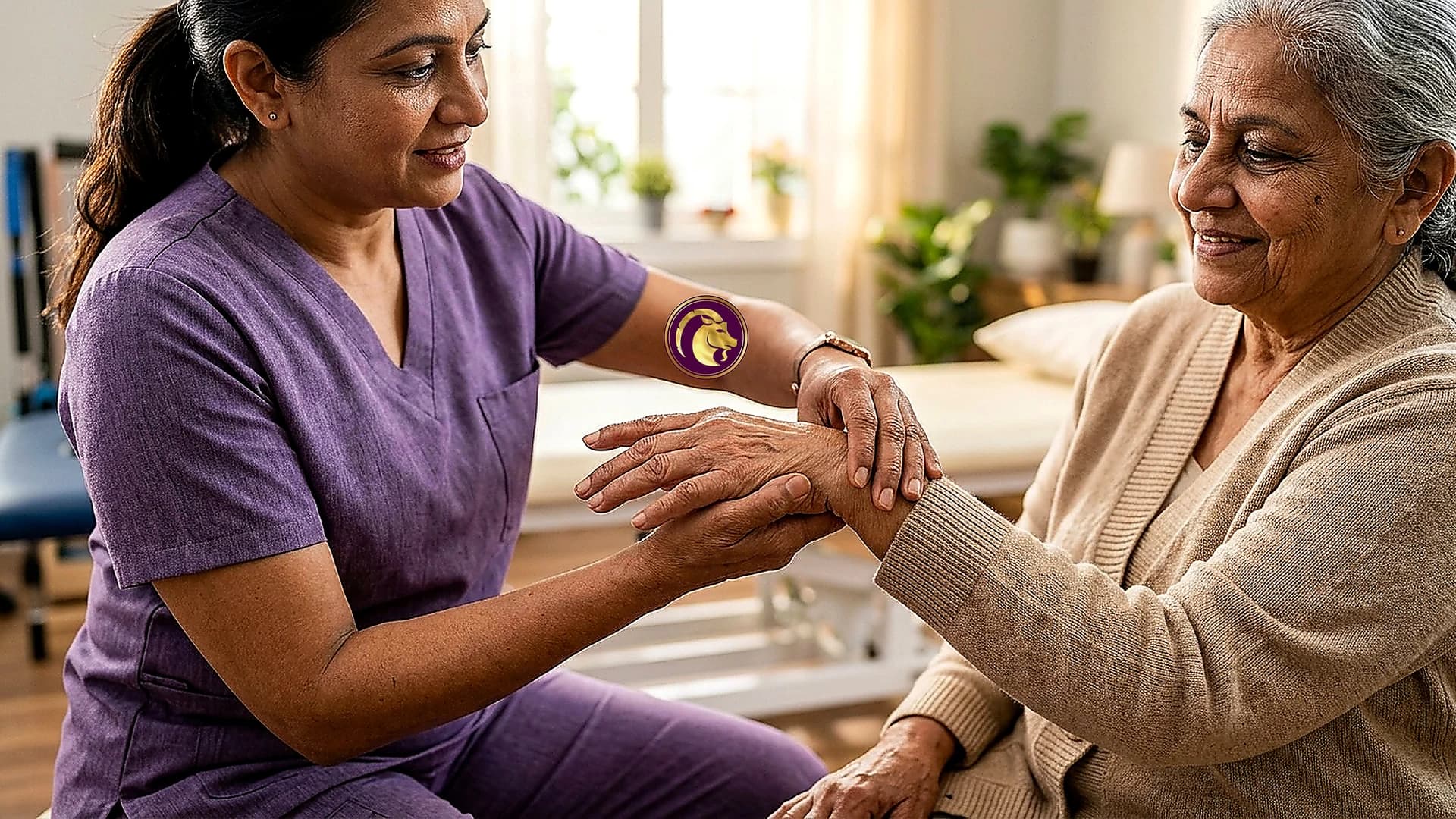 Gentle cervical spondylitis mobility and inflammatory pain management delivered by an Aries PhysioCare physiotherapist.