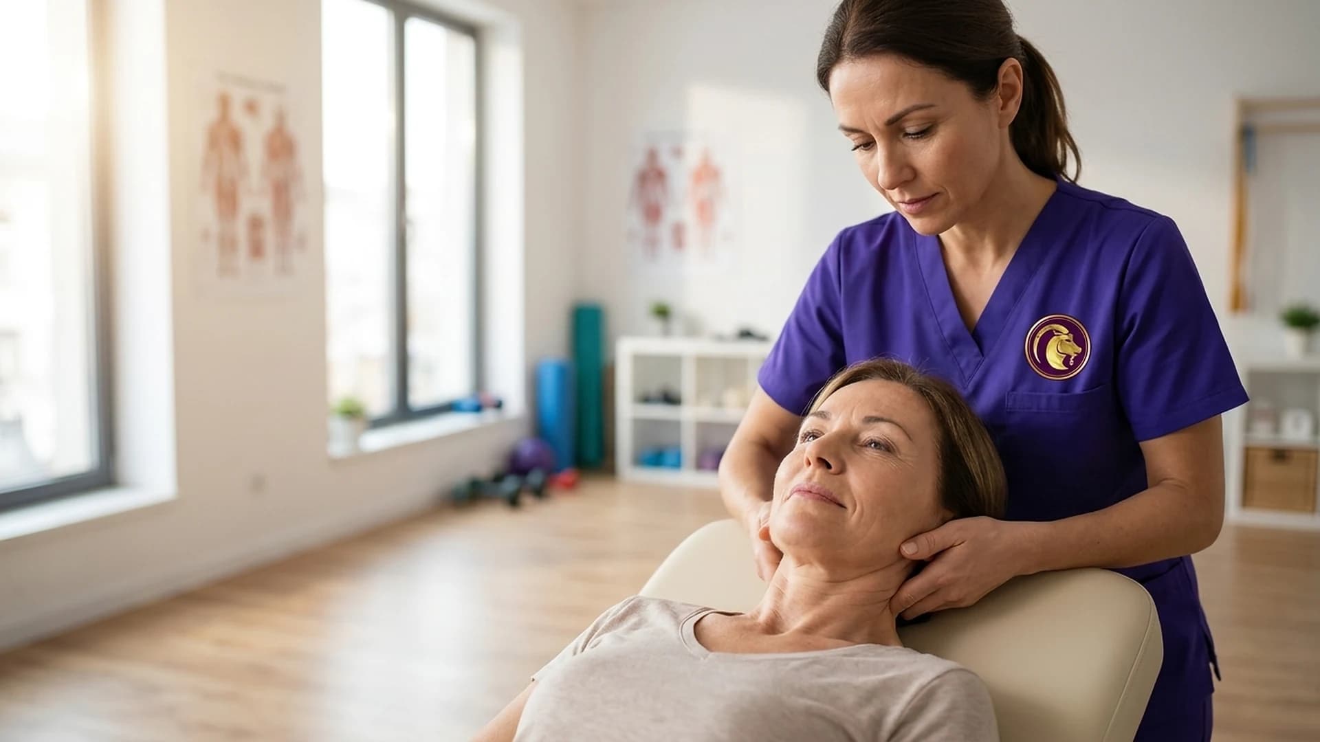 Evidence-based cervical spondylosis therapy and facet joint decompression administered by an Aries PhysioCare clinician.